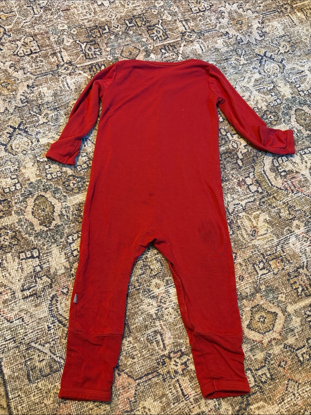 Red snap romper - Picture 4 of 4